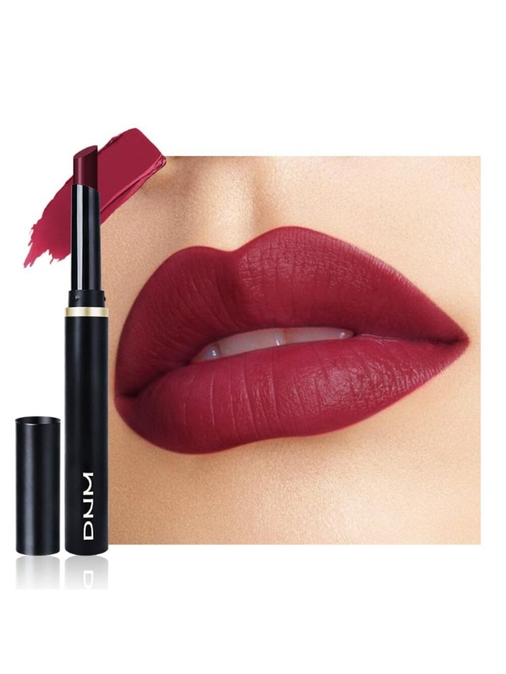 Women's 881# Rich Rose Long Lasting Waterproof Velvet Matte Stick Lipstick